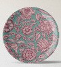 Ethnic Floral Printed Porcelain Wall Plate Set Of 6