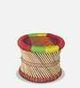 Ethnic Hand Crafted Cane Stool in Multi Colour