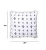 White Floral Cotton 20 x 20 Inches Cushion Covers (Set of 2)