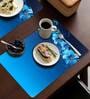 (Set of 6) Ethnic Motif Blue (12 x 16) PVC Placemats