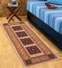 Brown Nylon 55 x 22 Inches Machine Made Floor Runner