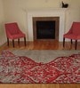 Red Persian Polyester 3 ft x 5 ft Hand Tufted Carpet