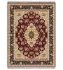 Beige Persian Polyester 5 ft x 7 ft Machine Made Carpet