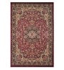 Red Polypropylene Vintage 4 x 6 Feet Hand Woven Carpet