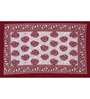 Maroon Traditional 144 TC Cotton 1 Double Bedsheet with 2 Pillow Covers