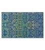 Blue Persian Polyester 5 ft x 7 ft Machine Made Carpet