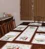 Ethnic Red & Green Cotton 19 X 13 Inches Christmas Placemats (Set of 7)