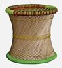 Ethnic Wicker Seating Stool in Natual and Neon Colour