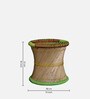 Ethnic Wicker Seating Stool in Natual and Neon Colour