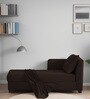 Ethos Fabric LHS Chaise Lounger In Mahogany Finish