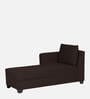 Ethos Fabric LHS Chaise Lounger In Mahogany Finish
