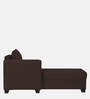 Ethos Fabric LHS Chaise Lounger In Mahogany Finish