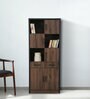 Etsu Book Case in Brown Oak Finish