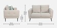 Eugene Fabric 2 Seater Sofa In Beige Colour