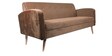 European Velvet 3 Seater Sofa in Buff Brown Colour