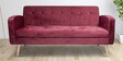 European Velvet 3 Seater Sofa in Crimson Colour