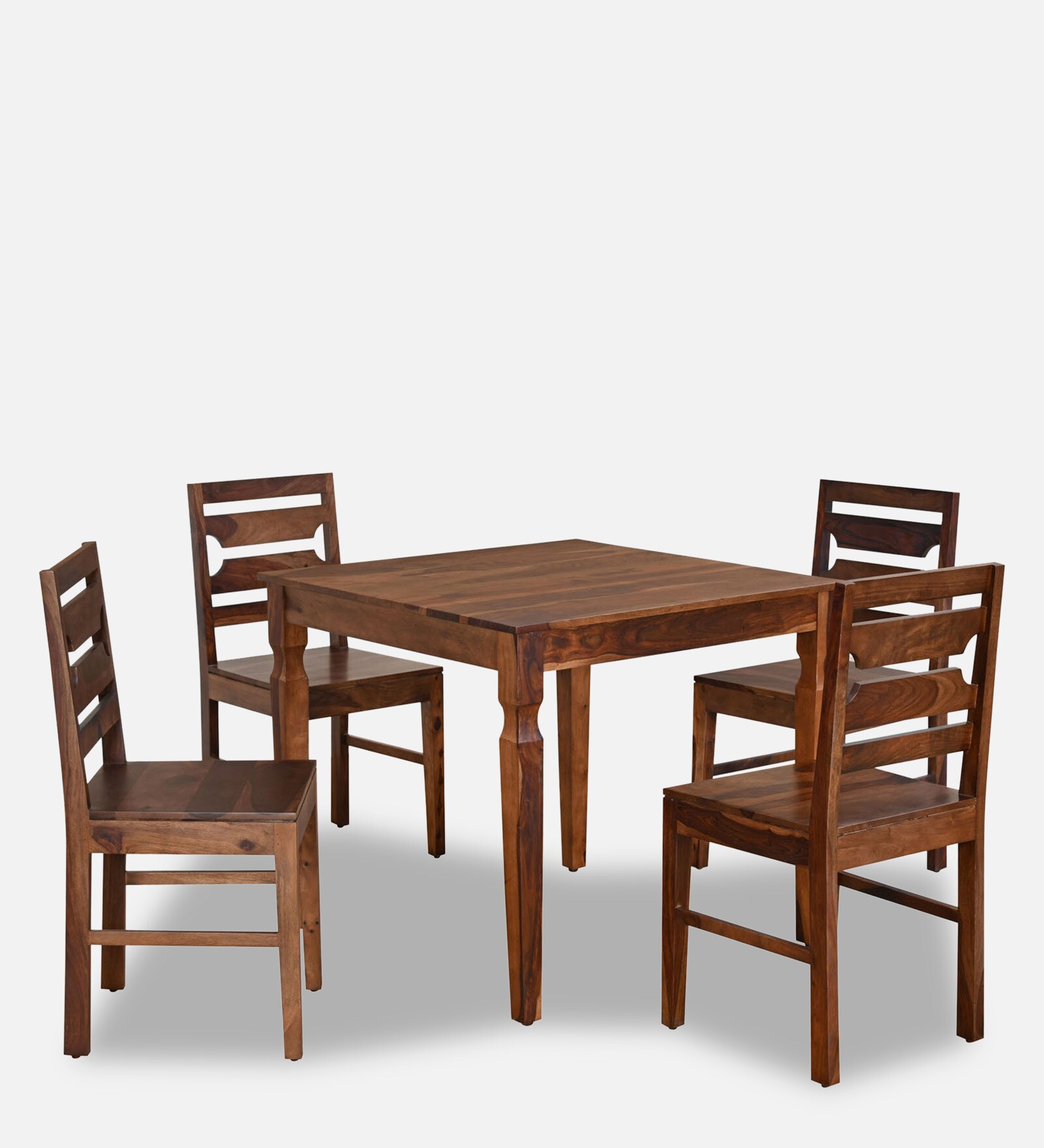 Europa Sheesham Wood 4 Seater Dining Set in Walnut Finish