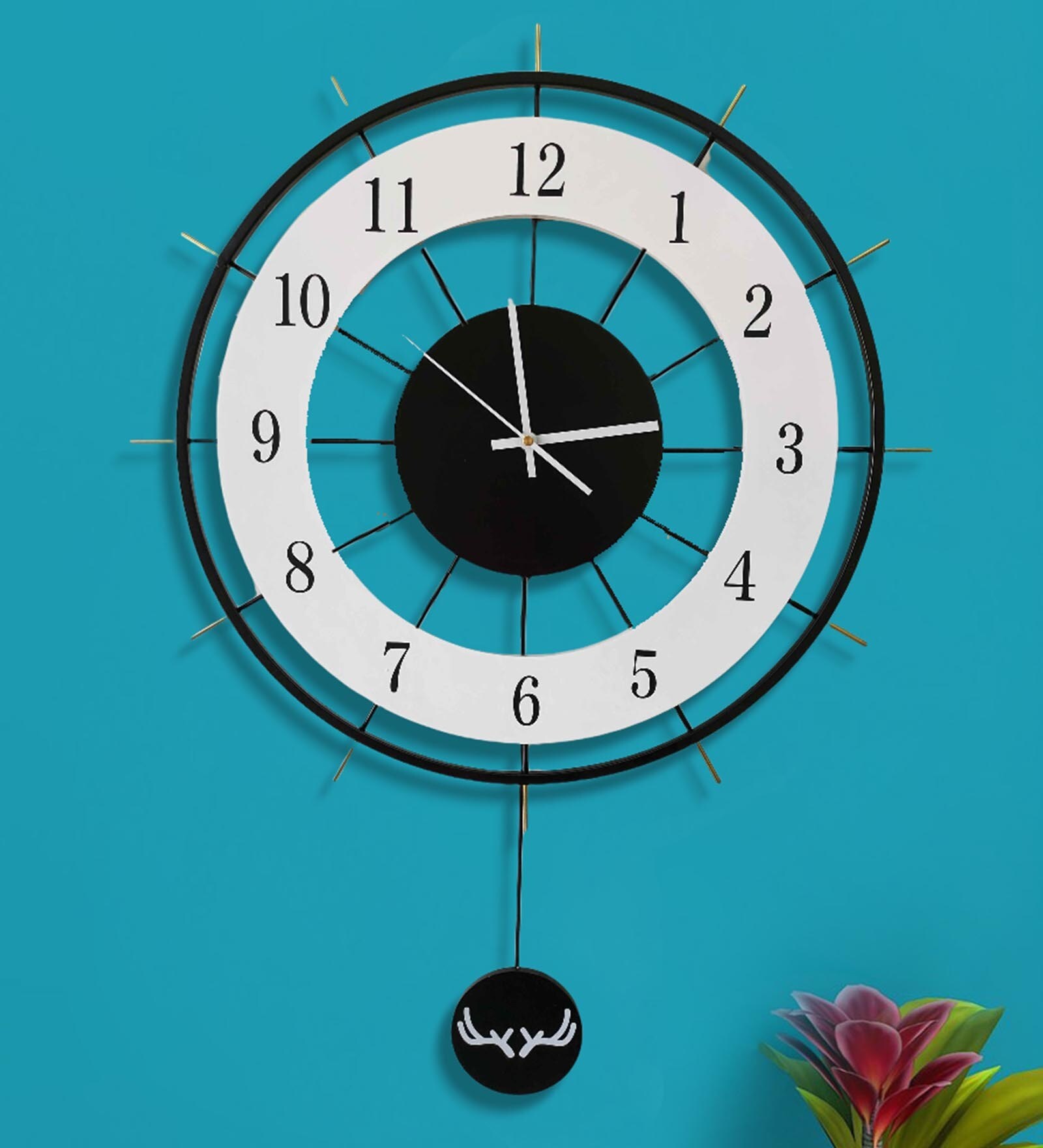 Buy White Metal European Style Modern Wall Clock at 15 OFF by