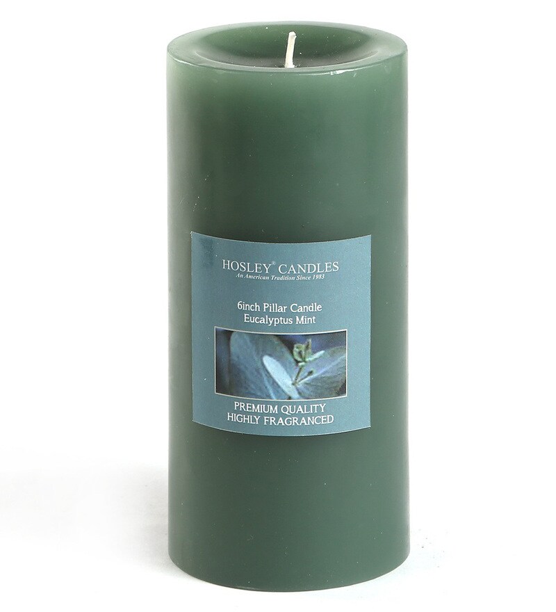 Buy Eucalyptus Mint Aroma Set of 3 Scented Candles by Hosley Online