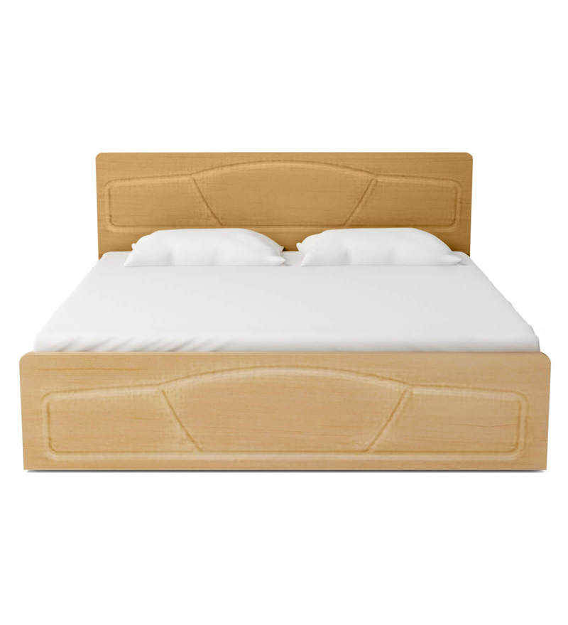 Buy Eudora King Size Bed with Storage in Sonoma Oak Finish by Godrej