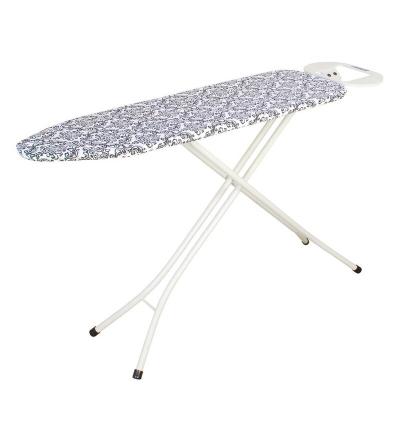 Buy Mild Steel Ironing Board With Iron Holder in Black (L: 43.3, W: 13 ...