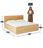 Eudora King Size Bed with Storage in Sonoma Oak Finish