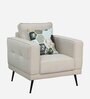Eugene Fabric 1 Seater Sofa In Beige Colour