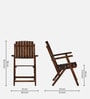 Eupen Sheesham Wood Folding Chair In Provincial Teak Finish
