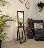 Euphoria Wooden Shelf Floor Lamp with Jute Shade and Brown Base