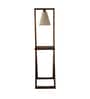 Euphoria Wooden Shelf Floor Lamp with Jute Shade and Brown Base