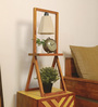 Euphoria Wooden Shelf Table Lamp with Jute Shade & Brown Base