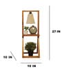 Euphoria Wooden Shelf Table Lamp with Jute Shade & Brown Base
