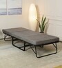 Eurasia Metal Folding Bed in Black Finish with Mattress