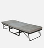 Eurasia Metal Folding Bed in Black Finish with Mattress