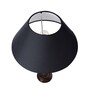 Eureka Polka Black Wood Table Lamp With Black Shade