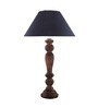 Eureka Polka Black Wood Table Lamp With Black Shade