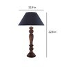 Eureka Polka Black Wood Table Lamp With Black Shade