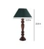 Eureka Polka Black Wood Table Lamp With Green Shade