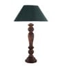 Eureka Polka Black Wood Table Lamp With Green Shade