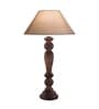 Eureka Polka Black Wood Table Lamp With White Shade