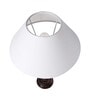 Eureka Polka Black Wood Table Lamp With White Shade