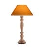 Eureka Polka Natural Wood Table Lamp With Golden Shade