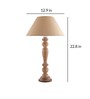 Eureka Polka Natural Wood Table Lamp With Golden Shade