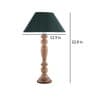 Eureka Polka Natural Wood Table Lamp With Green Shade