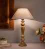 Eureka Polka Natural Wood Table Lamp With White Shade