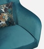 Euric Velvet Arm Chair in Blue Colour