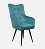 Euric Velvet Arm Chair in Blue Colour