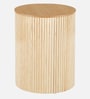 Euro Solid Wood End Table in Natural Finish With Storage