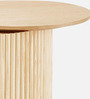 Euro Solid Wood End Table in Natural Finish With Storage