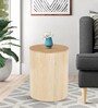 Euro Solid Wood End Table in Natural Finish With Storage